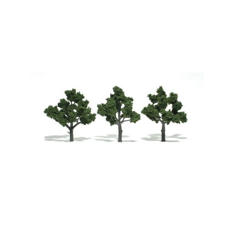 Woodland WTR1510 REALISTIC TREES- 4-5" Medium Green 3/Pkg