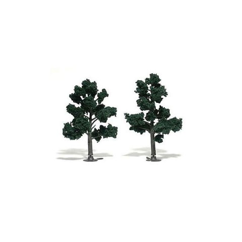 Woodland WTR1560 REALISTIC TREES- 2-4" Conifer Grn 5/Pk