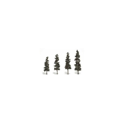 Woodland WTR1561 REALISTIC TREES- 4-6" Pine 4/Pk