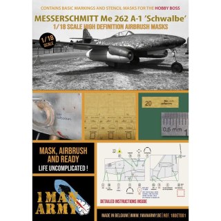 1 Man Army 18DET001 Messerschmitt Me 262 A-1 'Schwalbe' (Hobby Boss)