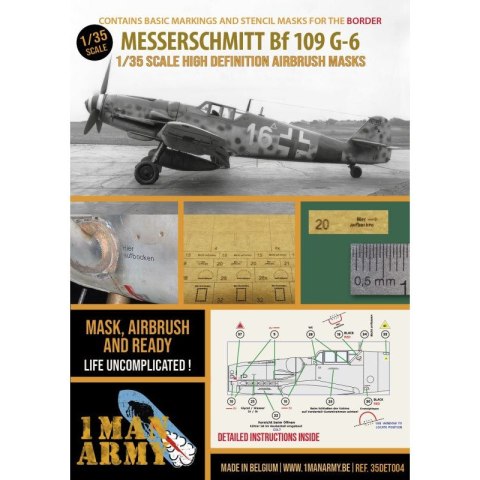 1 Man Army 35DET004 Messerschmitt Bf 109 G-6 (Border)