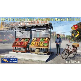Gecko Models 35GM0122 60-70's Saigon Fruit & Vegetable Market Stall Set