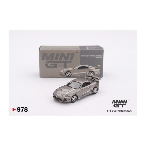 MINI GT 00978 TOYOTA SUPRA Mk4 (A80) VeilSide Combat V-II 2011 Combat Grey 1/64