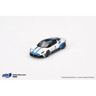 MINI GT BBR MODELS 6407 MASERATI MC20 #2 Performance Experience 2024 White/blue ( BBRDIE6407 )