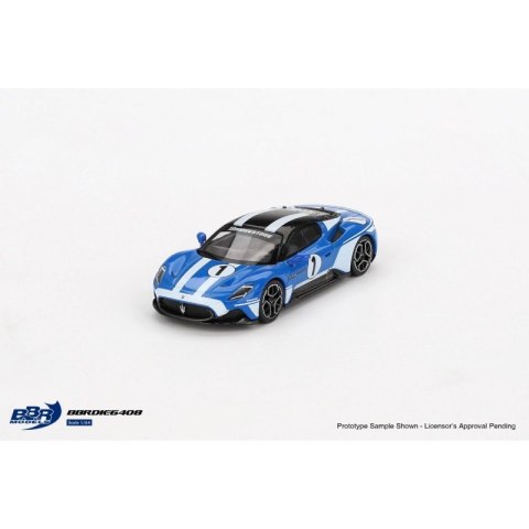 MINI GT BBR MODELS 6408 MASERATI MC20 #1 Performance Experience 2023 Blue/white ( BBRDIE6408 )
