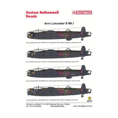 Techmod 32075 Avro Lancaster B Mk.I
