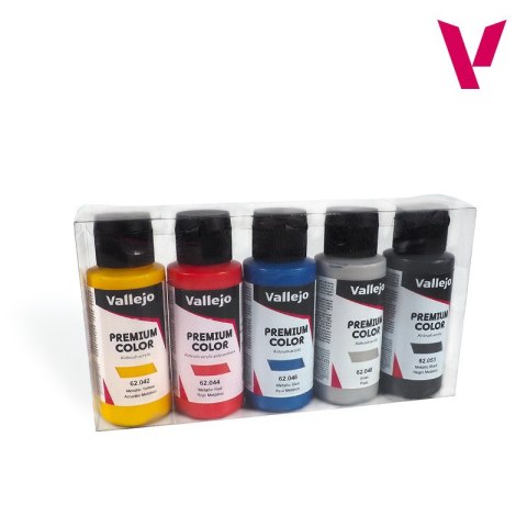 Vallejo 62103 Metallic Colors (5 x 60 ml) Premium Color