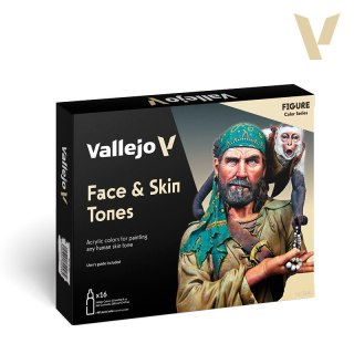 Vallejo 70258 Figure Color Set Face & Skin Tones (16 x 18 ml)