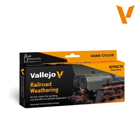Vallejo 70264 Effects Color Set Railroal Weathering (8 x 18 ml)