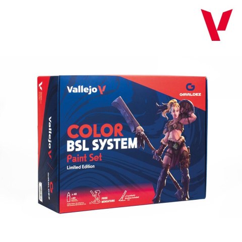 Vallejo 72183 Color BSL System Paint Set (48 x 18 ml) + Brushes + Exclusive Mini