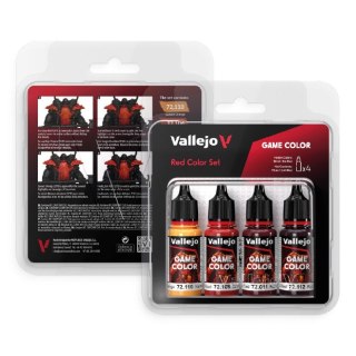 Vallejo 72377 Game Color Red Color Set (72011, 72106, 72110, 72112)
