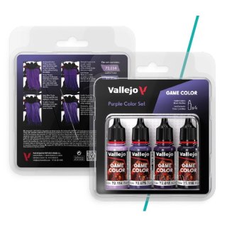 Vallejo 72382 Game Color Purple Color Set (72015, 72076, 72114, 72116)