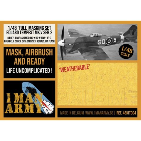 1 Man Army 48KIT004 Full Masking Set Tempest Mk.V Ser.2 (Eduard)