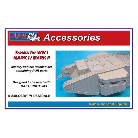 AML O7201 Tracks for WW I Tank Mark I/II (1:72)
