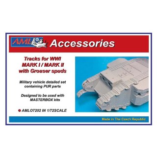 AML O7202 Tracks for WW I Tank Mark I/II + Grouser Spuds (1:72)