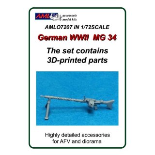 AML O7207 German WW II MG 34 (3D Printed) (1:72)