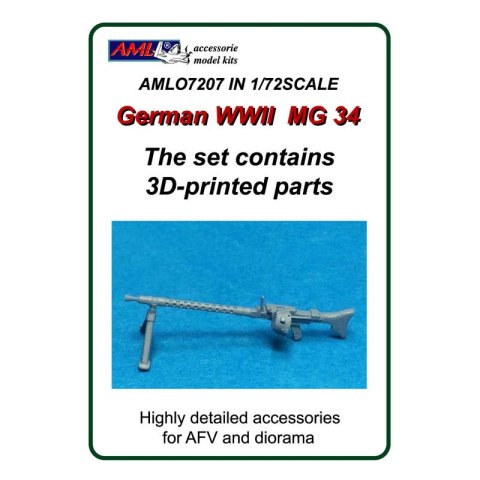 AML O7207 German WW II MG 34 (3D Printed) (1:72)