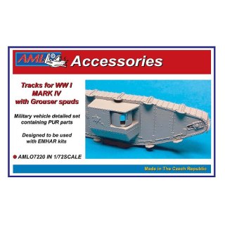 AML O7220 Tracks for WW I Tank Mark IV + Grouser Spuds (PUR Parts) (1:72)