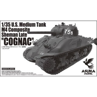 Asuka 35-052 1/35 U.S. Medium Tank M4 Composite Sherman Late "Cognac"