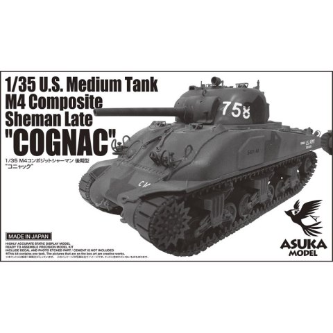 Asuka 35-052 1/35 U.S. Medium Tank M4 Composite Sherman Late "Cognac"