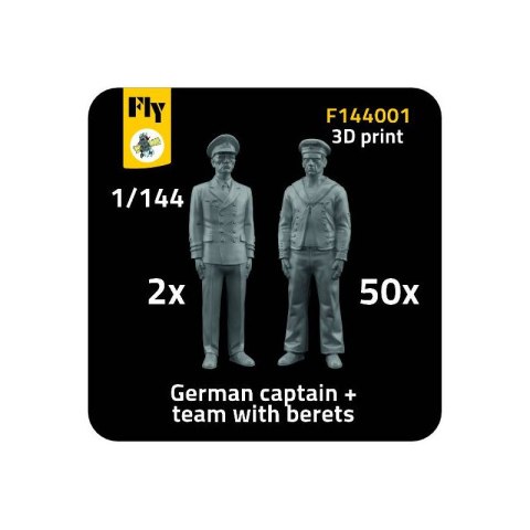 Fly F144001 2x German captain + 50x sailor with berets