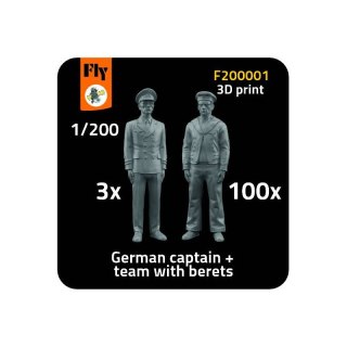 Fly F200001 3x German captain + 100x sailor with berets