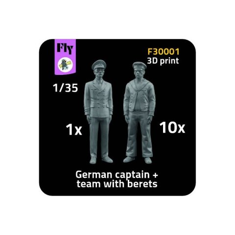 Fly F30001 1x German captain + 10x sailor with berets