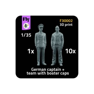 Fly F30002 1x German captain + 10x sailor with boater caps