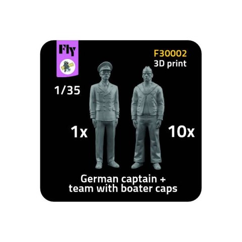 Fly F30002 1x German captain + 10x sailor with boater caps