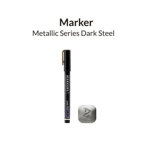 Gaahleri GM-MS03 Metallic Series Markers Dark Steel