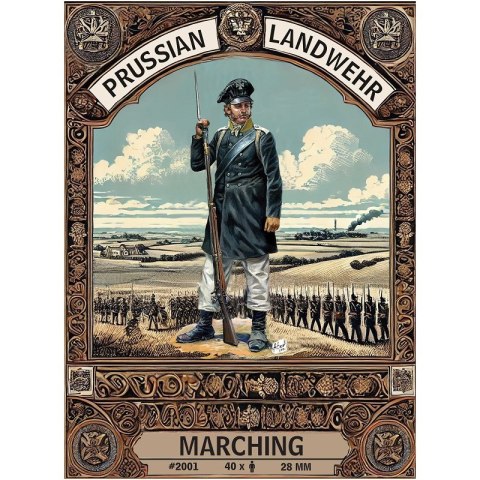 HaT 2001 Prussian Landwehr Marching (28 mm, 40 pcs)