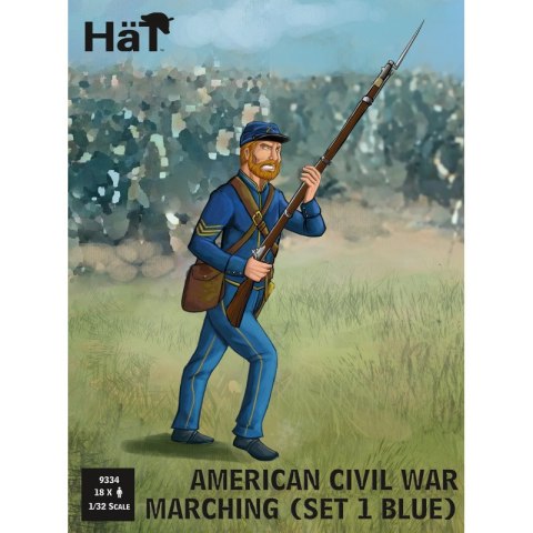 HaT 9334 American Civil War Marching (Set 1 Blue) 1/32 (18 pcs)
