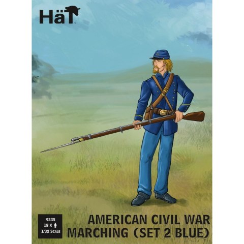 HaT 9335 American Civil War Marching (Set 2 Blue) 1/32 (18 pcs)