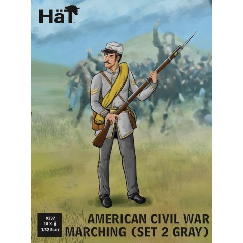 HaT 9337 American Civil War Marching (Set 2 Gray) 1/32 (18 pcs)