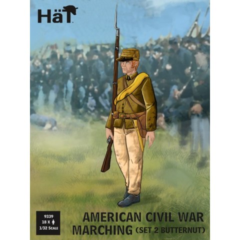HaT 9339 American Civil War Marching (Set 2 Butternut) 1/32 (18 pcs)