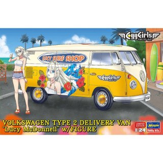Hasegawa SP658-52458 Volkswagen Type 2 Delivery Van "Lucy McDonnell" w/ Figure