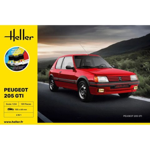 Heller 58705 Starter Kit - Peugeot 205 GTI 1/24