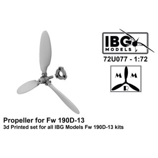 IBG 72U077 Propeller for Fw 190D-13 3D Printed Set for IBG Models