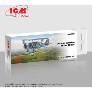 ICM 3071 Acrylic Paints Set for German Aviation of The 19030s