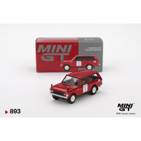 MINI GT 00893 LAND ROVER RANGE ROVER #1 Winner International Hill Rally 1971