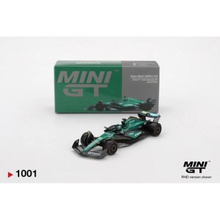 MINI GT 01001 ASTON MARTIN AMR24 #18 L.Stroll Bahrain GP 2024