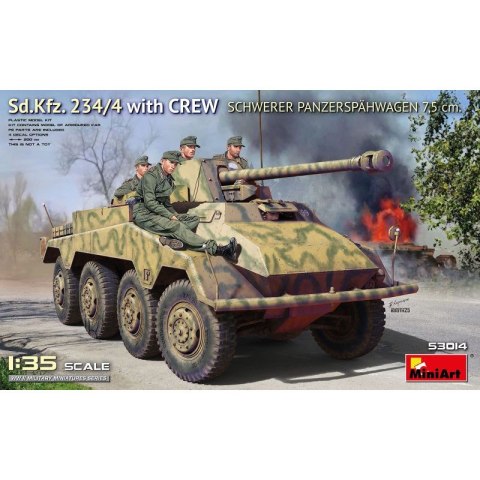 Mini Art 53014 Sd.Kfz. 234/4 with Crew Schwerer Panzerspahwagen 7,5 cm