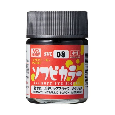 Mr.Hobby SVC-08 Soft Vinyl Color Metallic Black (18 ml)