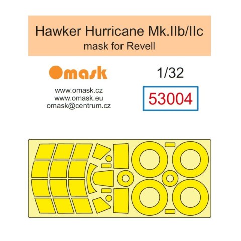 Omask 53004 1/32 Hawker Hurricane Mk.IIb/IIc Masks (for Revell)