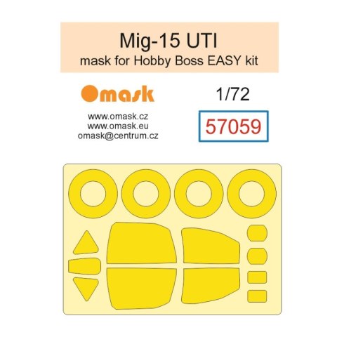 Omask 57059 1/72 Mig-15 UTI Mask (for Hobby Boss Easy kit)