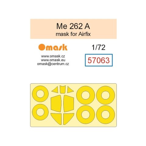Omask 57063 1/72 Me 262 A Mask (for Airfix)