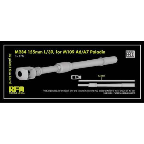 RFM 2094 M284 155 mm L/39 for M109 A6/7 Paladin 3D Printed Gun Barrel