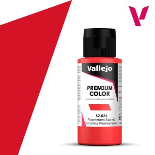 Vallejo 62034 Premium Color Fluorescent Scarlet (60 ml)