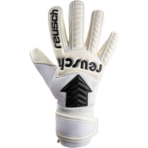 Rękawice bramkarskie Reusch Legacy Arrow Silver białe 5370204 1100 Rękawice bramkarskie Reusch Legacy Arrow Silver białe 5370204 1100