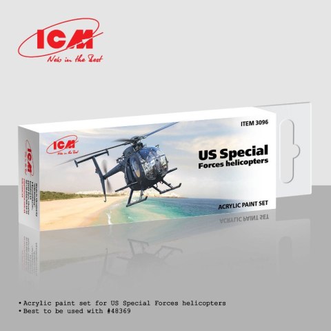 ICM 3096 Acrylic Paints Set for US Special Forces Helicopters